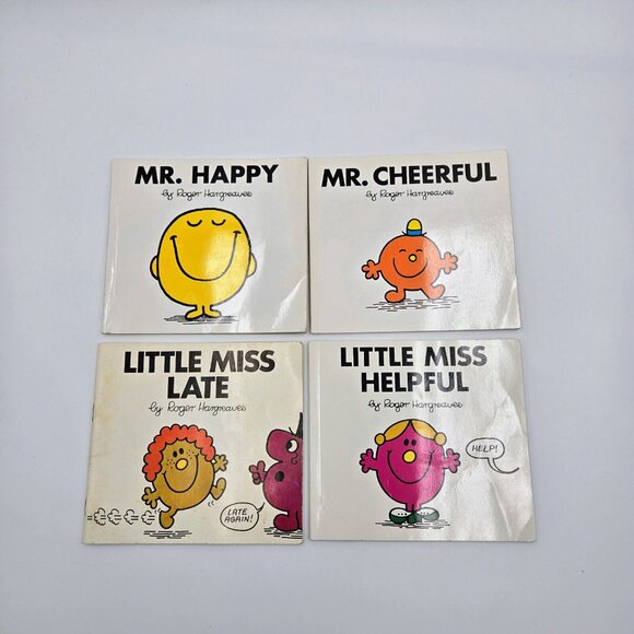 Book Lot Mr. Men Little Miss Mr. Happy Cheerful Miss Late Helpful Roger Hargreav - Picture 2 of 16